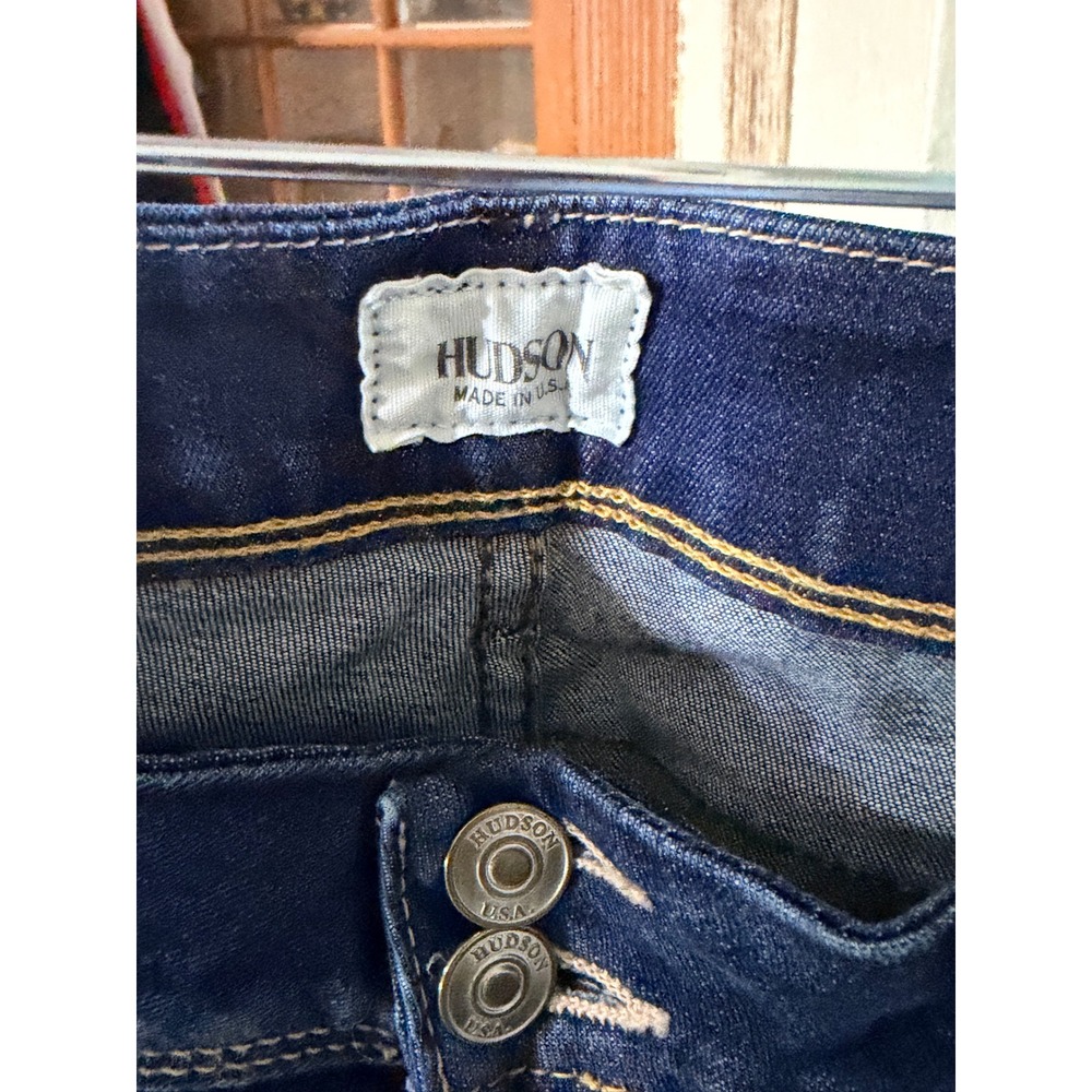 Hudson Jeans Beth Baby Bootcut Dark Wash Flap Pocket Denim Size 30 Made in‎ USA - Picture 3 of 4